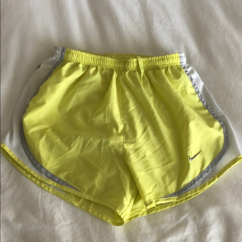Nike Neon Yellow Chartreuse Tempo Running Track Shorts Size S